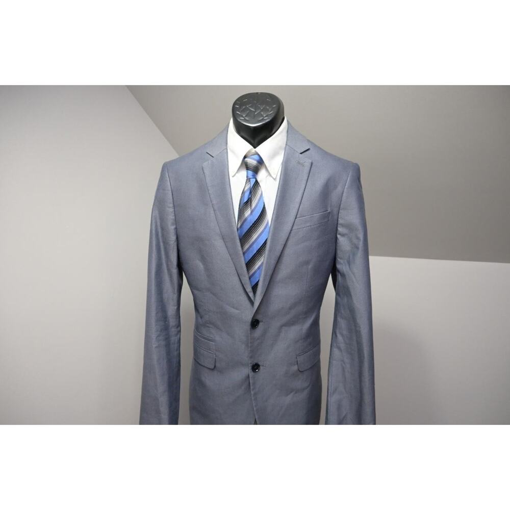 Express Photographer Slim Fit Gray 2 Piece‎ Suit Pants Jacket 32 x 30 38 R